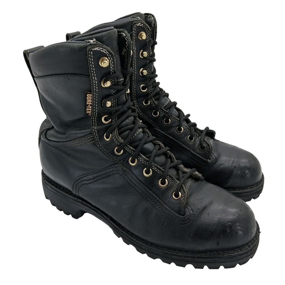 Danner Boots Mens Size 8 D Black Gore-Tex Waterproof Steel Toe Vibram 14504